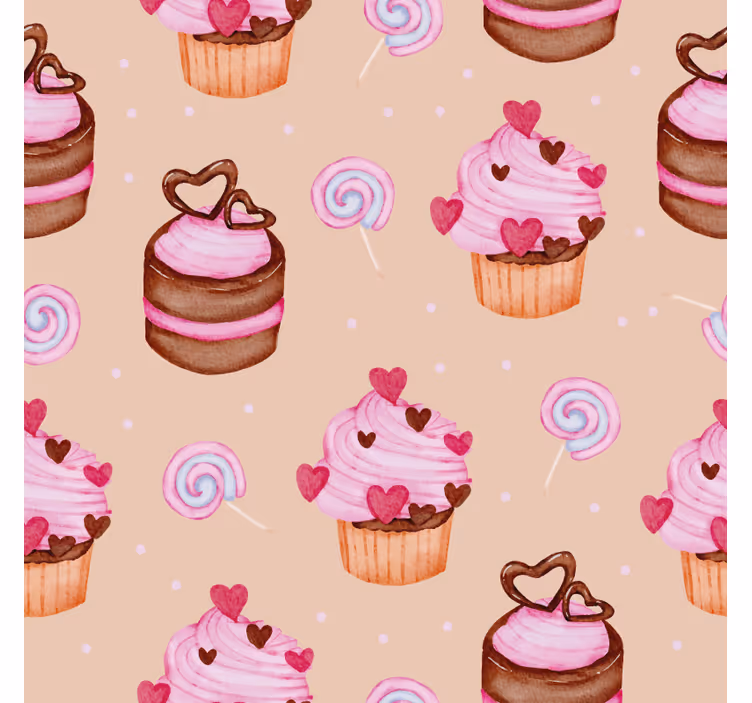 Dessous de verre personnalisable motif cupcake sucré - TenStickers