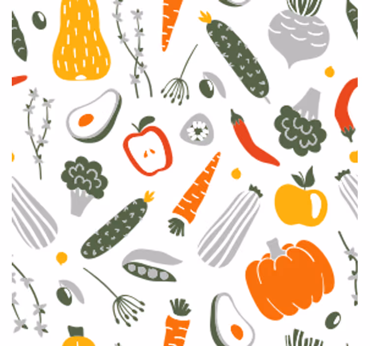 Dessous de verre moderne motif de légumes colorés - TenStickers