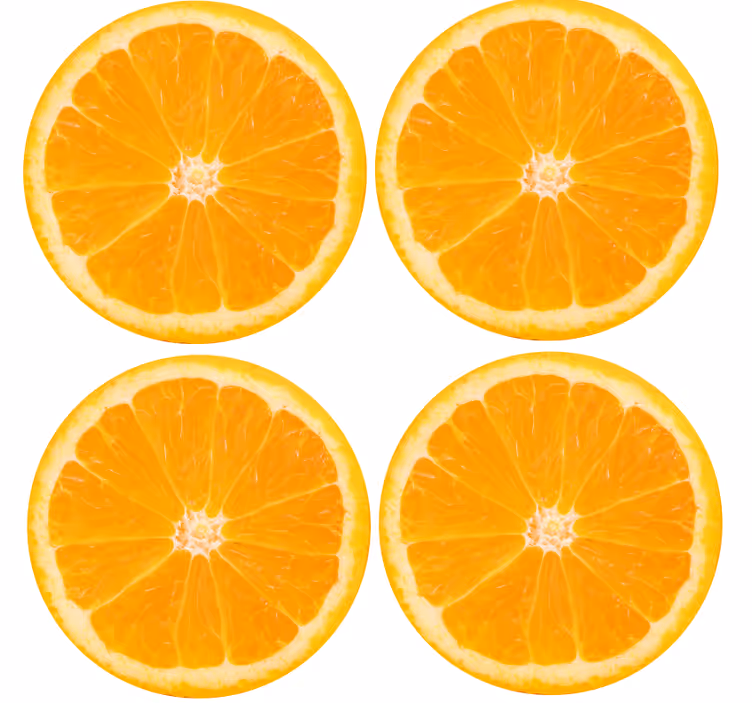 Dessous de verre moderne arrangement de tranches d'agrumes - TenStickers