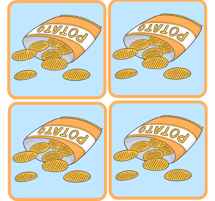 Dessous de verre geek illustration de sac à snacks - TenStickers