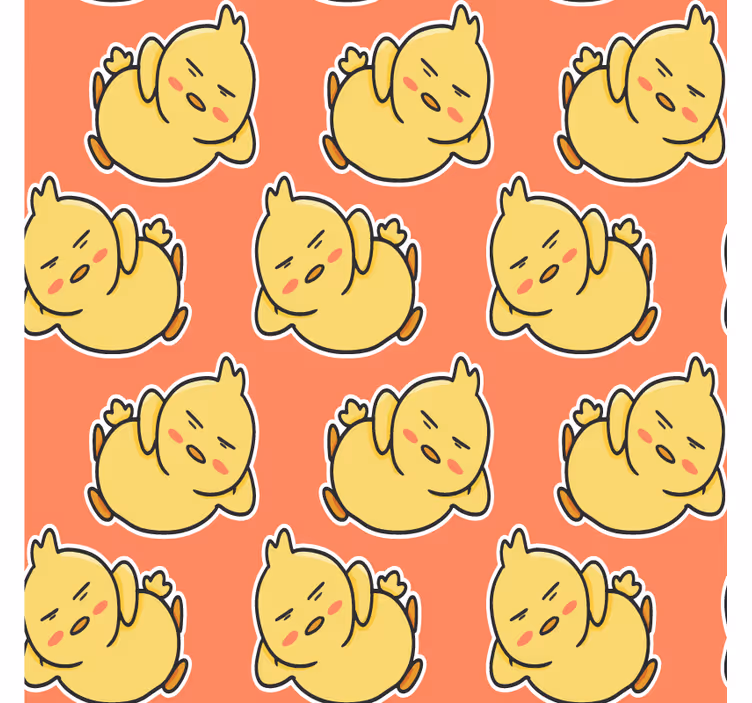 Dessous de verre geek motif de poussins jaunes charmants - TenStickers