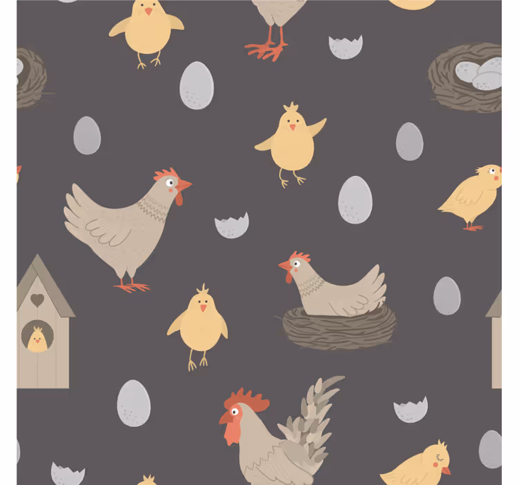 Dessous de verre geek motif poules et œufs - TenStickers