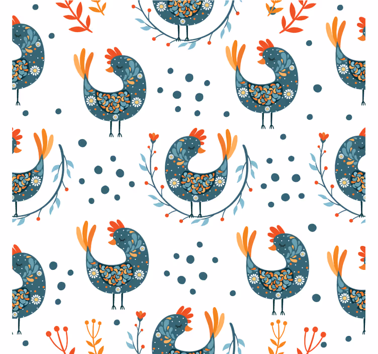 Dessous de verre geek motif de poule fantaisiste - TenStickers