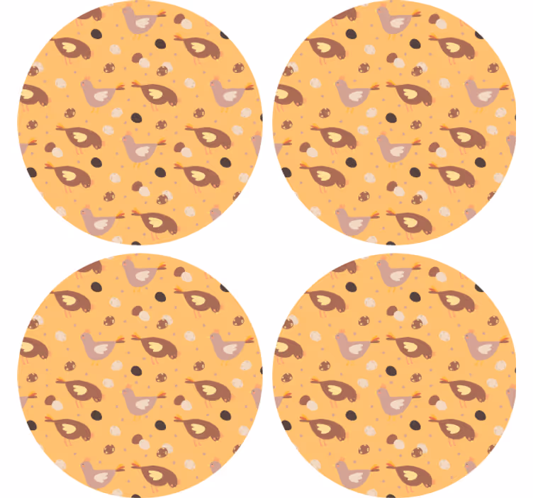 Dessous de verre geek motif d'oiseau fantaisiste - TenStickers