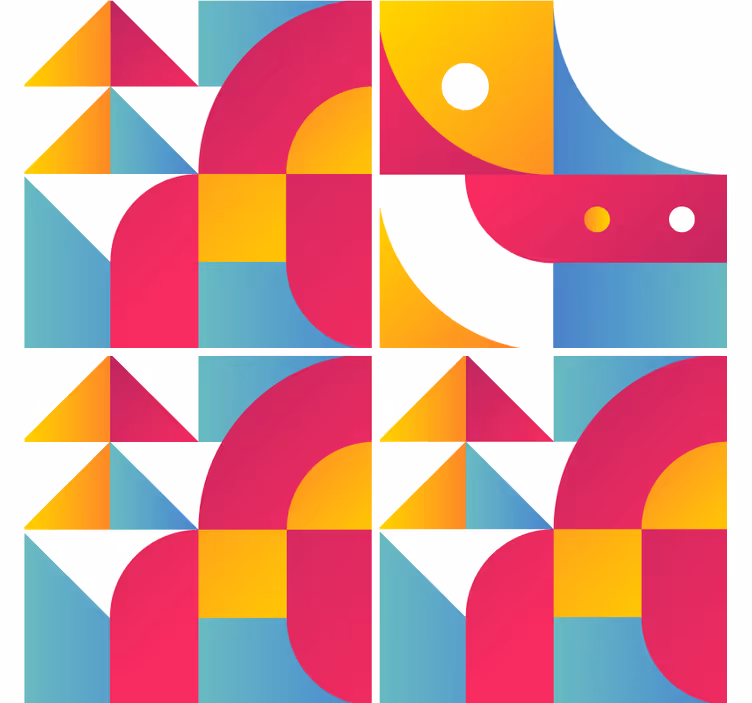 Dessous de verre motifs géométriques - TenStickers