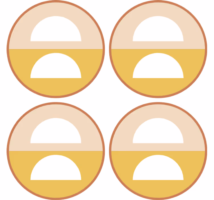 Dessous de verre geek cercles géométriques demi-lune - TenStickers
