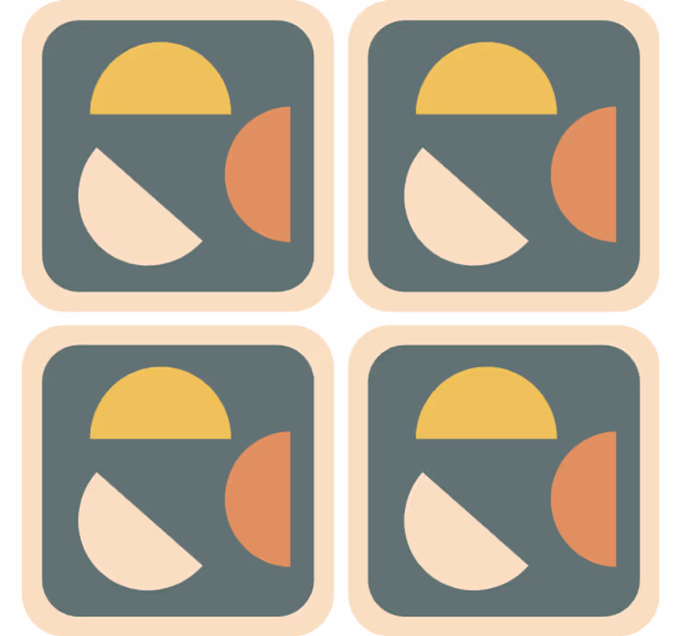 Dessous de verre geek formes géométriques colorées - TenStickers