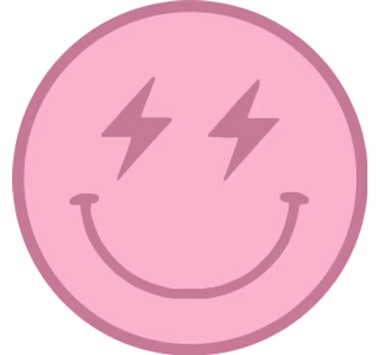 Dessous de verre geek Émoticône rose ludique - TenStickers