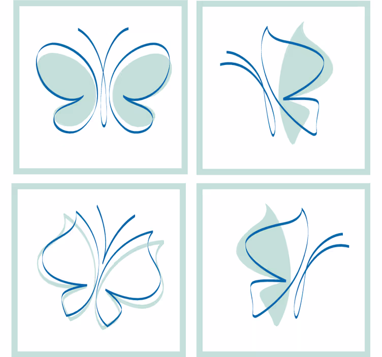 Dessous de verre motifs de papillons élégants - TenStickers