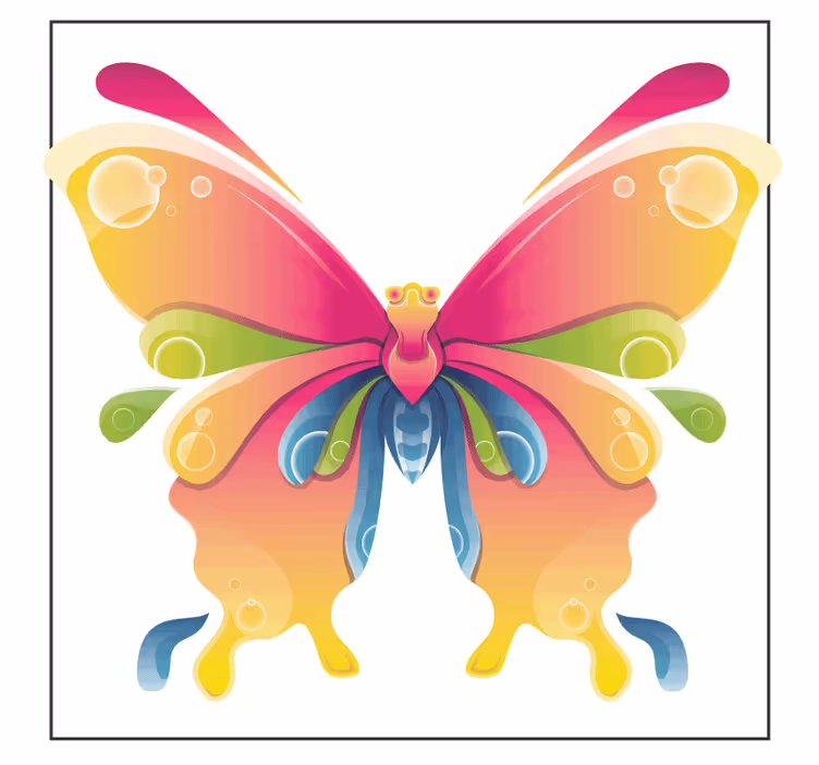 Dessous de verre geek illustration de papillons colorés - TenStickers