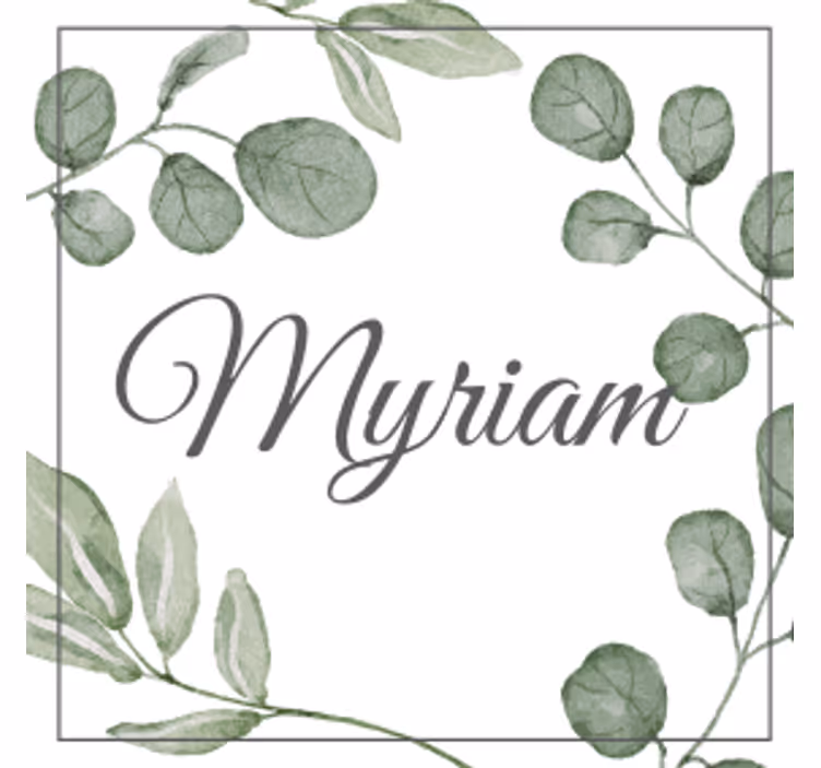 Dessous de verre personnalisable motif feuilles élégant - TenStickers
