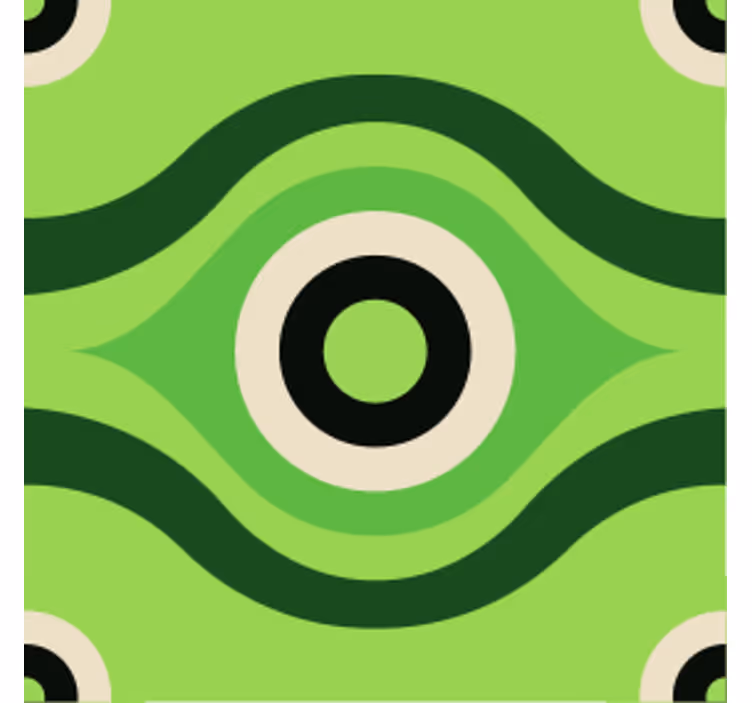 Dessous de verre motif vert ondulé - TenStickers