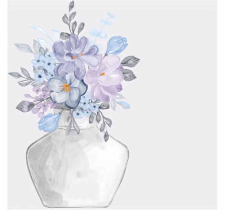 Dessous de verre moderne arrangement floral en vase - TenStickers