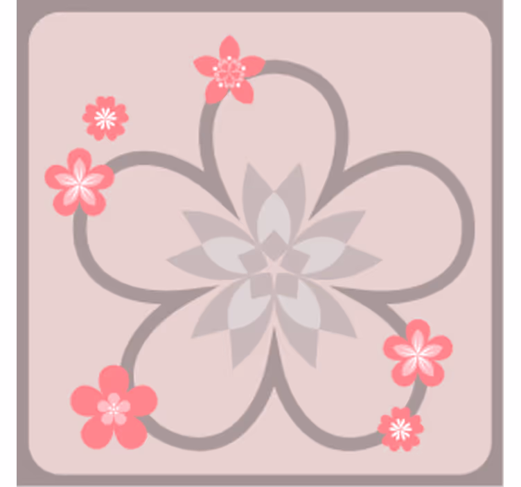 Dessous de verre moderne motif floral élégant - TenStickers