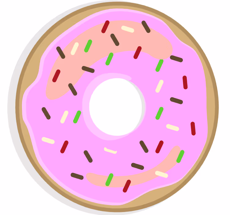 Dessous de verre geek dessert glacé rose - TenStickers