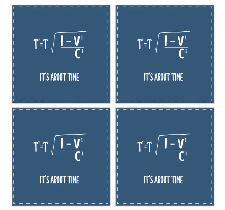 Dessous de verre bizarre Il est temps - TenStickers