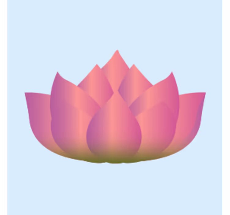 Dessous de verre geek fleur de lotus en pleine floraison - TenStickers