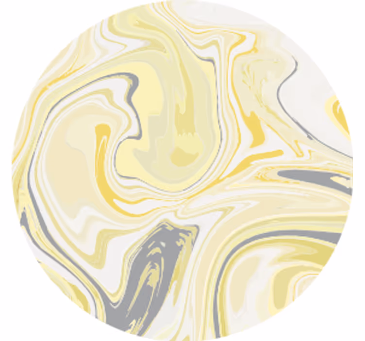 Dessous de verre motif tourbillon marbré jaune - TenStickers