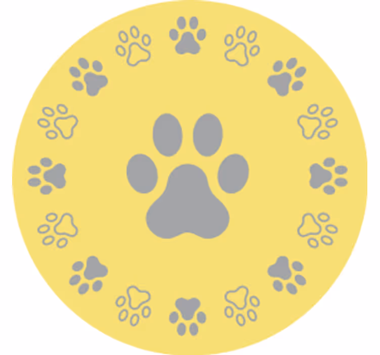 Dessous de verre moderne motif empreintes de pattes - TenStickers