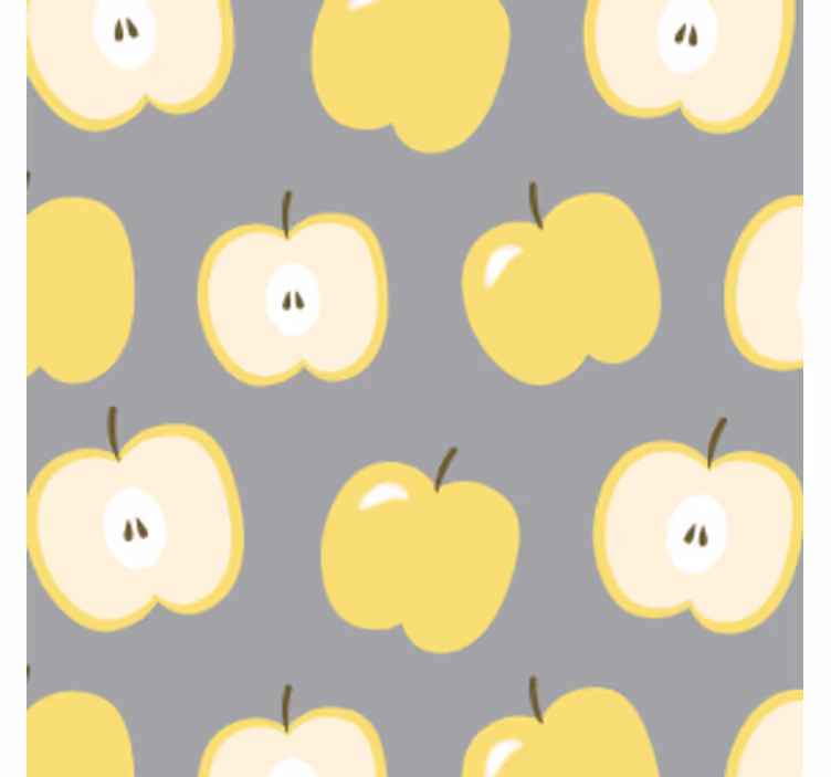 Dessous de verre geek motif pomme jaune - TenStickers