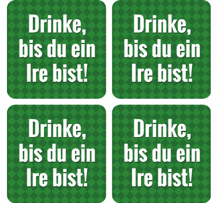 Dessous de verre bière citations en tartan vert - TenStickers