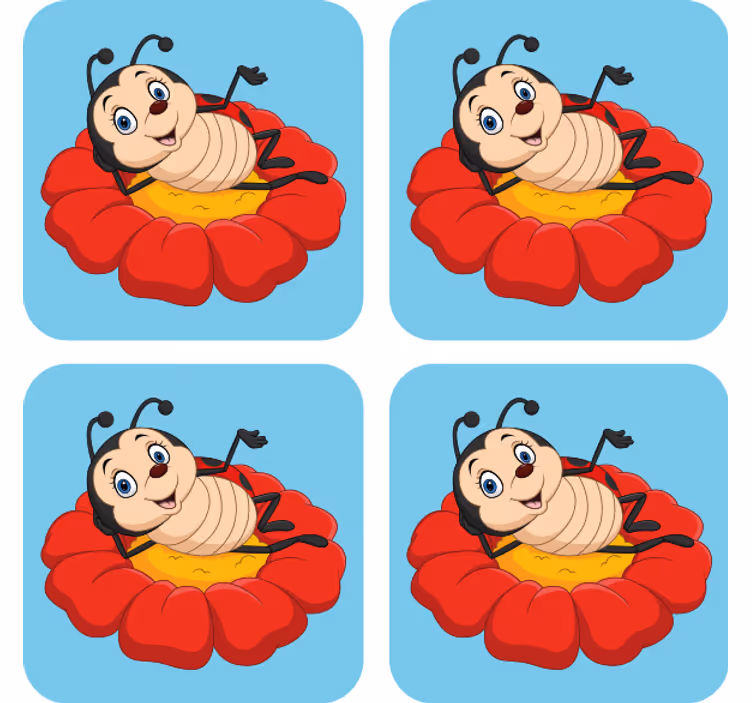 Dessous de verre geek personnage insecte joyeux - TenStickers