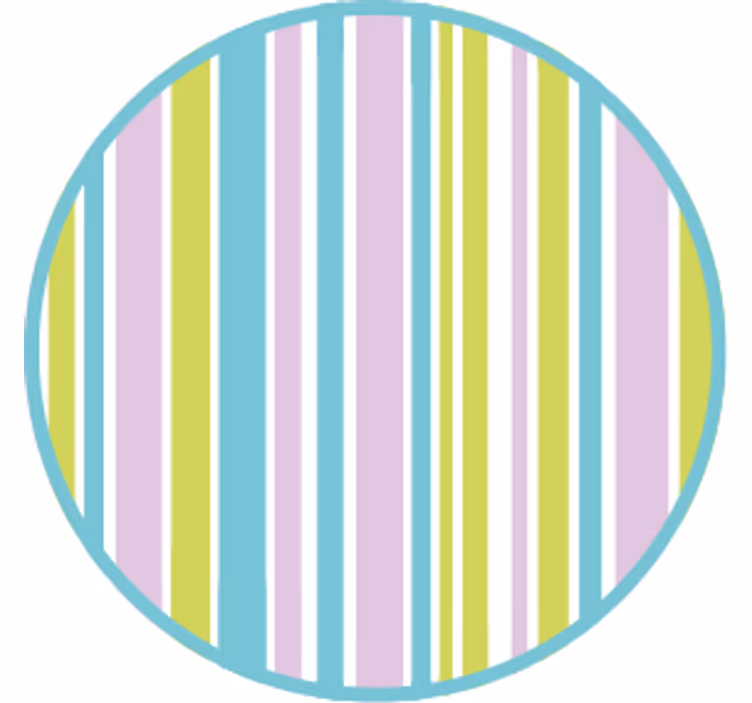 Dessous de verre cercle rayé coloré - TenStickers