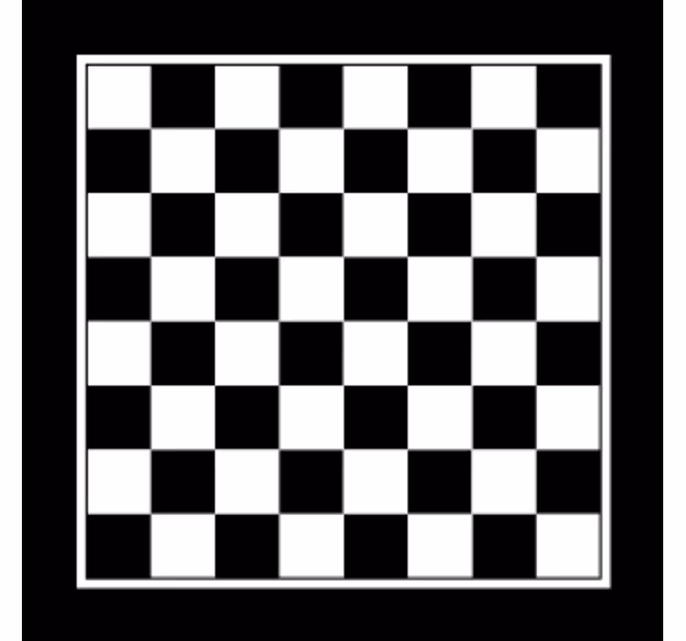 Dessous de verre geek motif damier noir et blanc - TenStickers
