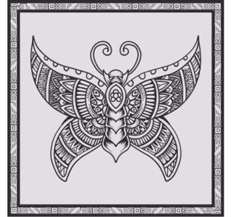 Dessous de verre vintage motif papillon délicat - TenStickers