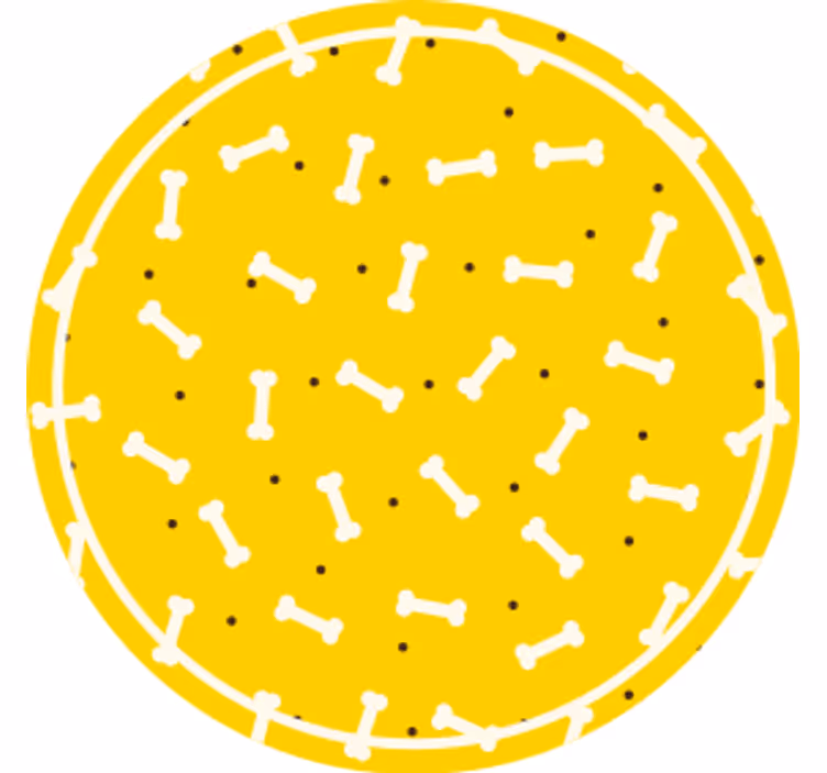 Dessous de verre geek motif os rond - TenStickers