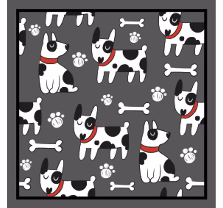 Dessous de verre moderne motif de chien ludique - TenStickers