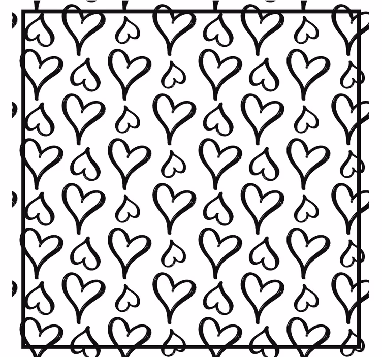 Dessous de verre moderne motif à cœurs - TenStickers