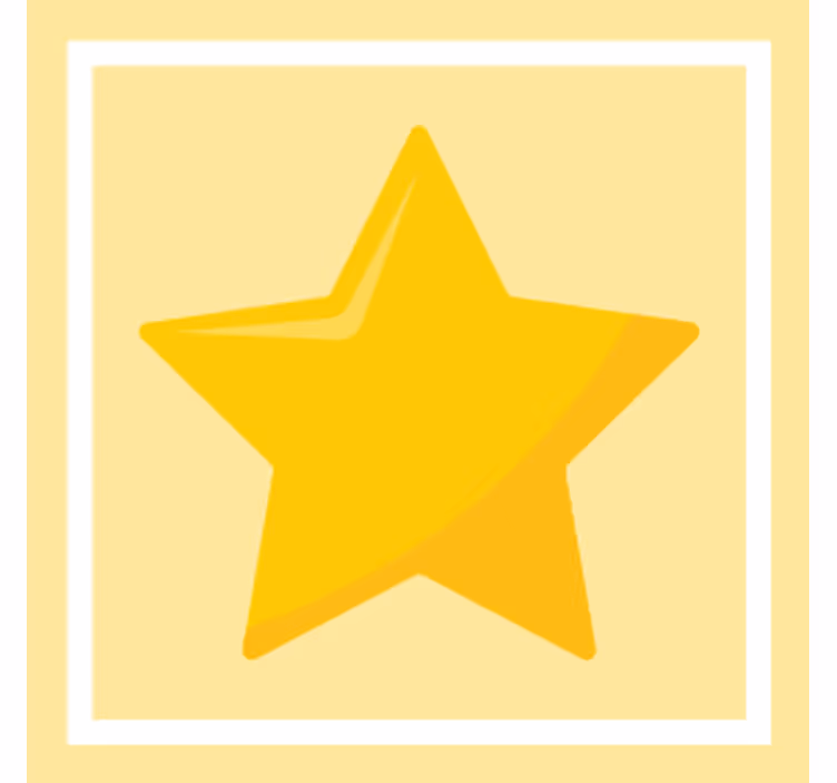 Dessous de verre moderne en forme d'étoile jaune bold - TenStickers