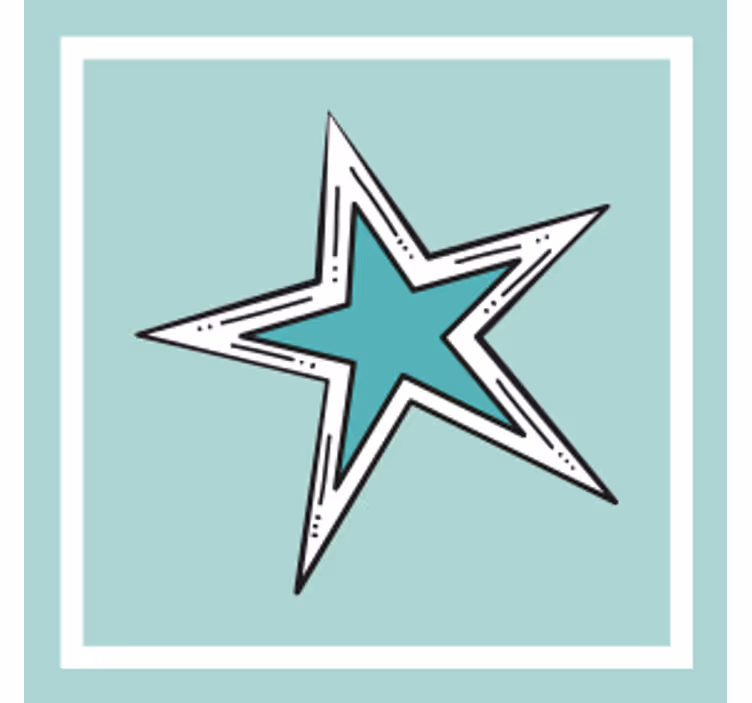 Dessous de verre bière accent graphique Étoile - TenStickers