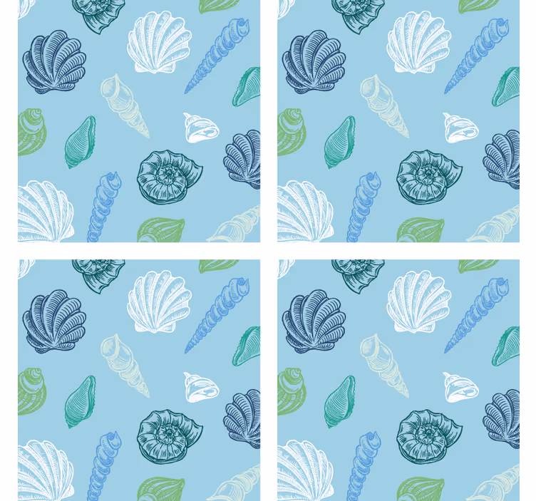 Dessous de verre motifs de coquillages - TenStickers
