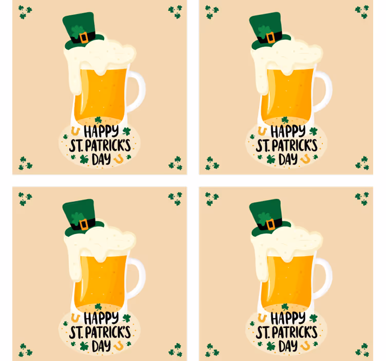 Dessous de verre bière mug de bière festif - TenStickers