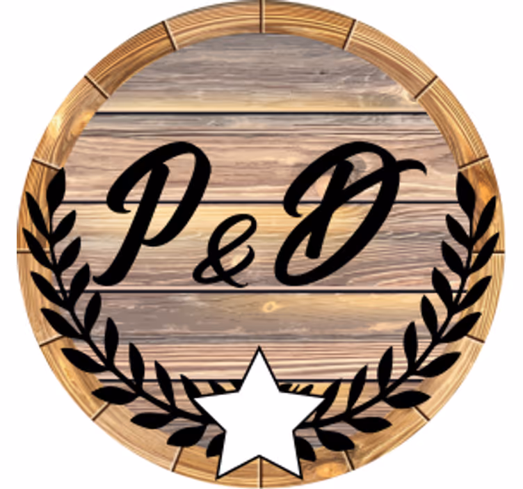 Dessous de verre personnalisable initiales en bois - TenStickers
