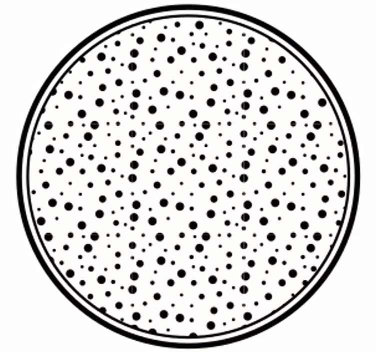 Dessous de verre motif pois noirs - TenStickers