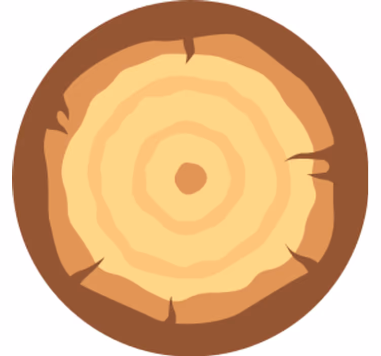 Dessous de verre bière motif tranches de bois - TenStickers