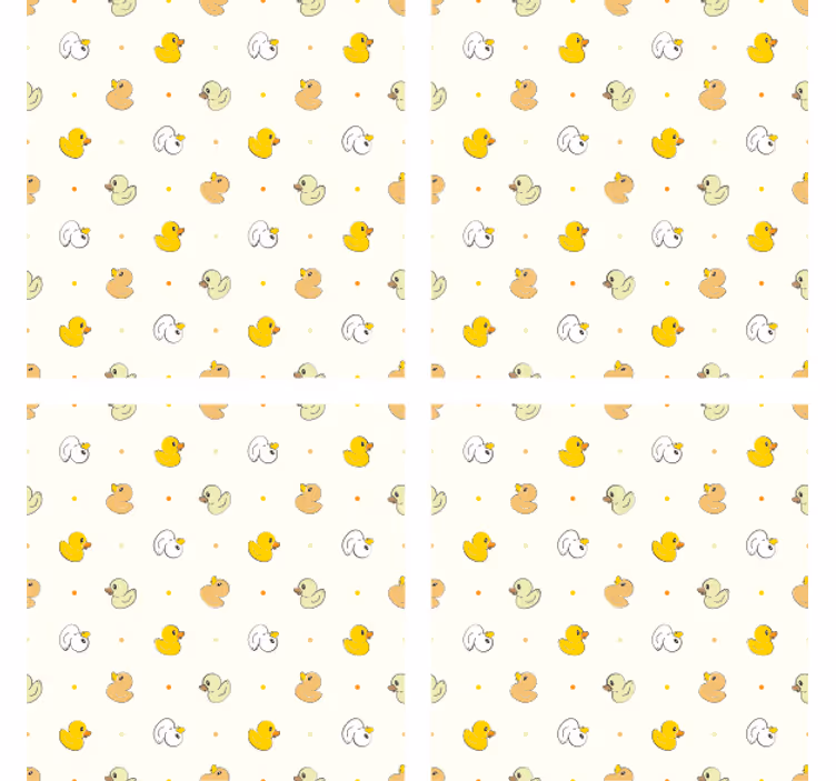 Dessous de verre moderne motif canard en caoutchouc charmant - TenStickers