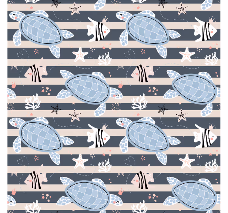 Dessous de verre vintage motif tortue - TenStickers
