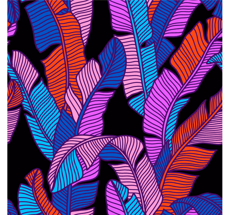 Dessous de verre motifs de feuilles vibrants - TenStickers