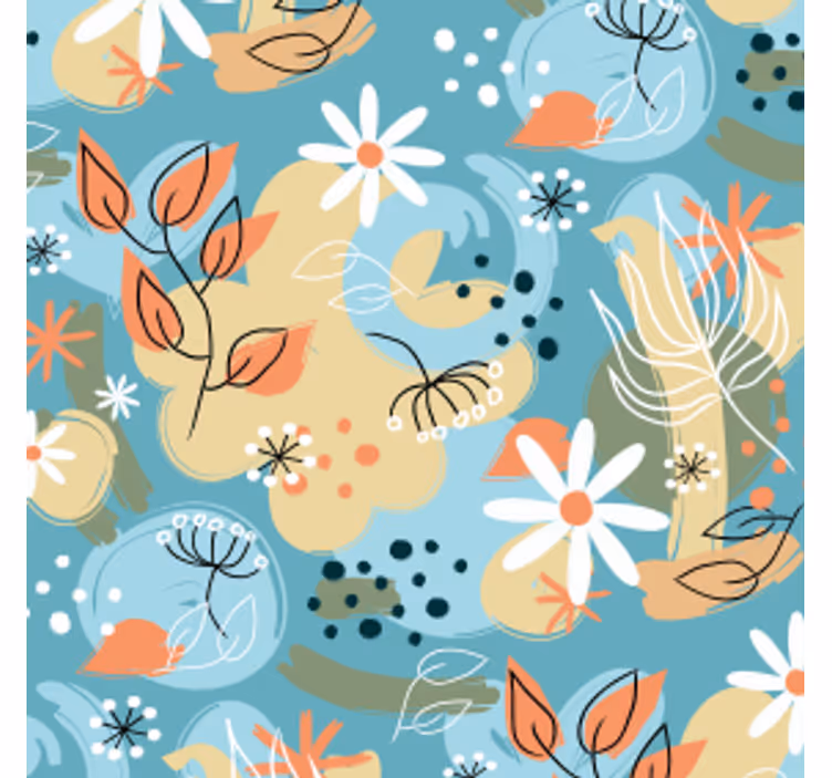 Dessous de verre moderne motif floral - TenStickers