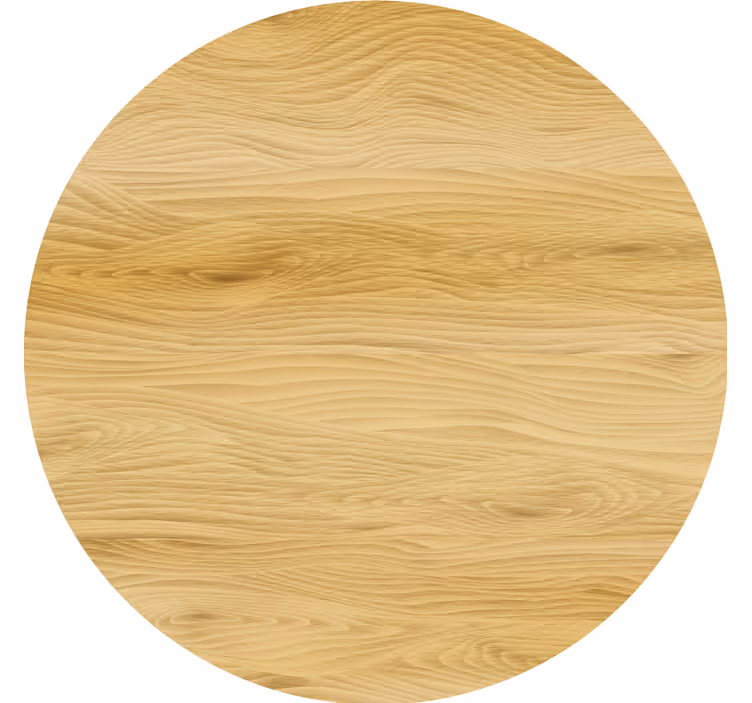 Dessous de verre surface circulaire en bois naturel - TenStickers
