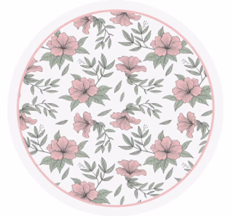 Dessous de verre rond à motif floral - TenStickers