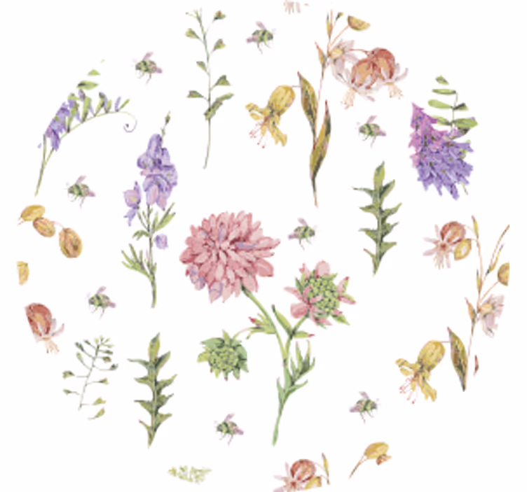 Dessous de verre motifs floraux élégants - TenStickers
