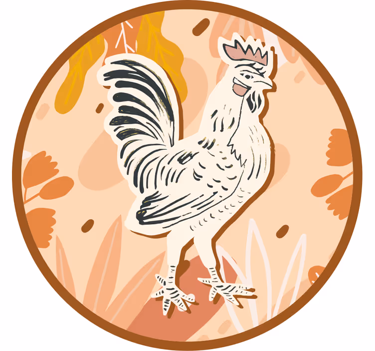 Dessous de verre geek illustration de coq stylisé - TenStickers