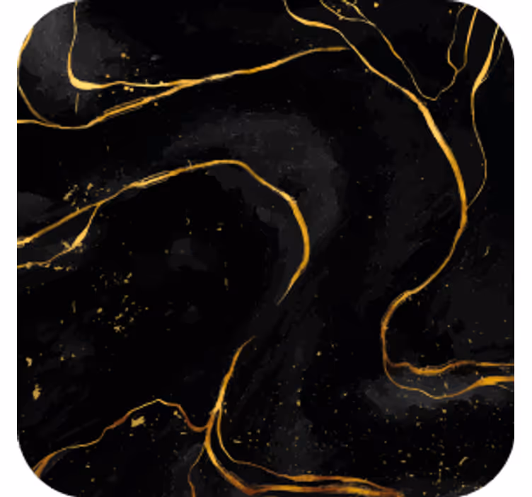 Dessous de verre tourbillon noir et or - TenStickers