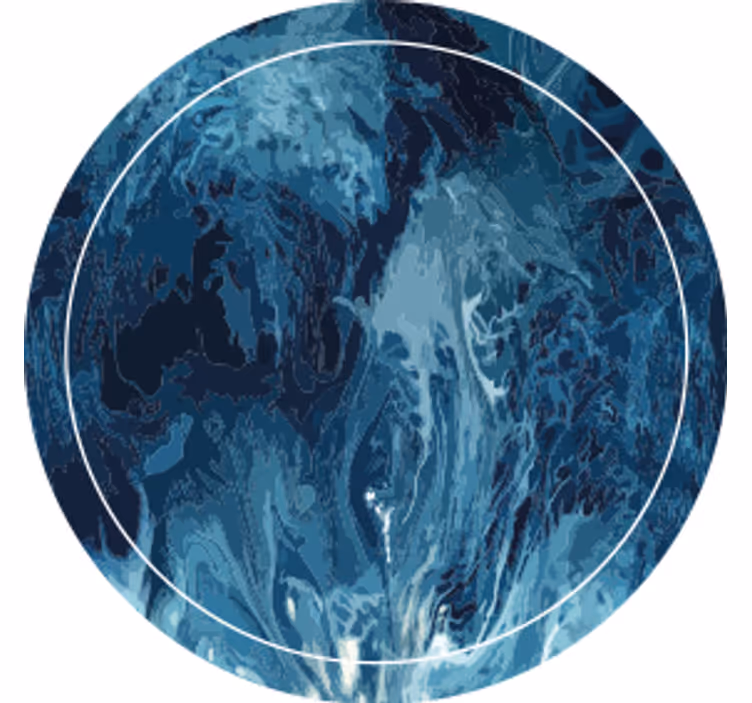 Dessous de verre motif tourbillon bleu abstrait - TenStickers