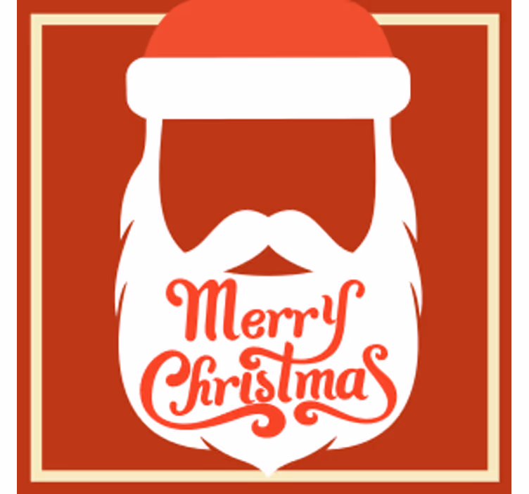 Dessous de verre noël illustration du père noël - TenStickers